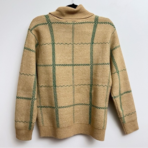 Lumiere Women’s Medium Wool Blend Plaid Turtleneck Popover Sweater - Picture 6 of 6